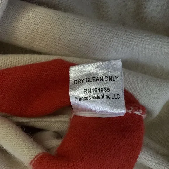 Frances Valentine Sweater Womens Size XS Spencer Crewneck XO Oatmeal Orange - Picture 13 of 16